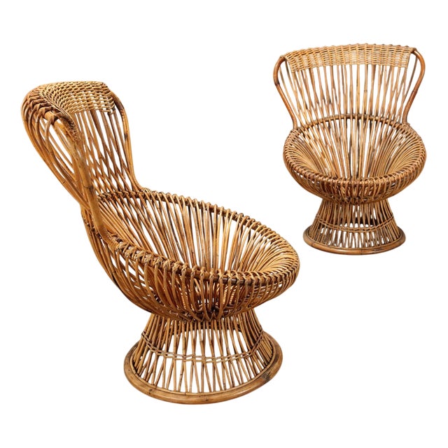 Vintage Margherita Armchairs attributed to Franco Albini, 1950s-1960s, Set of 2 For Sale