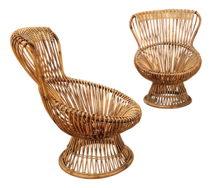 Vintage Margherita Armchairs attributed to Franco Albini, 1950s-1960s, Set of 2