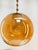 Amber Double Glass Suspension with Brass Frame For Sale - Image 14 of 18