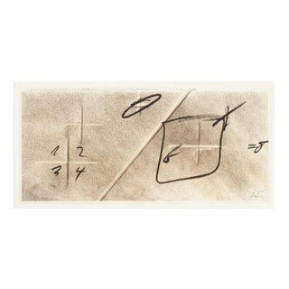 Division by Diagonal - Vintage Offset Print After Antoni Tàpies - 1982 For Sale