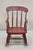 Antique American Primitive Spindle Back Small Child's Rocker Rocking Chair. Circa 19th Century. Measurements: 21" H x 14"...