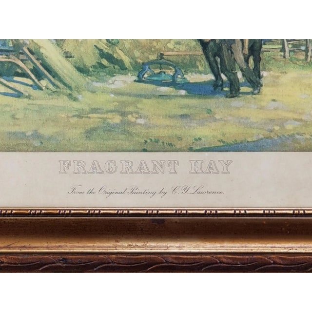 Late 19th Century Print c.y. Lawrence " Fragrant Hay" Farmhouse Gilt Frame For Sale - Image 5 of 8