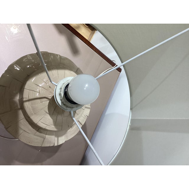 Basket-Weave Ceramic Table Lamps in the style of Tommaso Barbi, Italy, 1960s, Set of 2 For Sale - Image 11 of 16