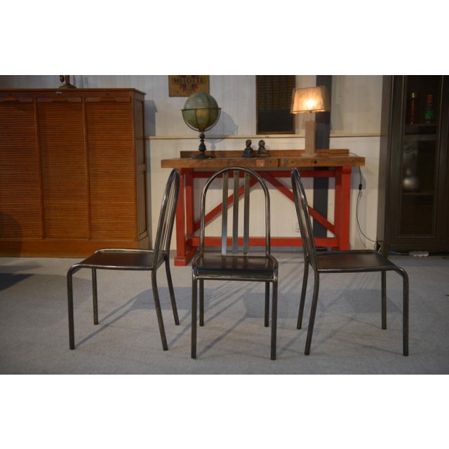 Metal Villa Cavrois Model Chair in Steel Tube by Robert Mallet Stevens, 1950s For Sale - Image 7 of 18