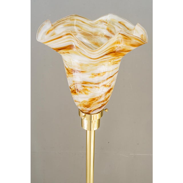 Art Deco Floor Lamp with Glass Shade, 1920s For Sale - Image 4 of 18