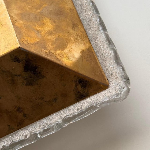 Murano Glass and Brass Sconces attributed to Fontana Arte, 1960, Set of 2 For Sale - Image 18 of 18