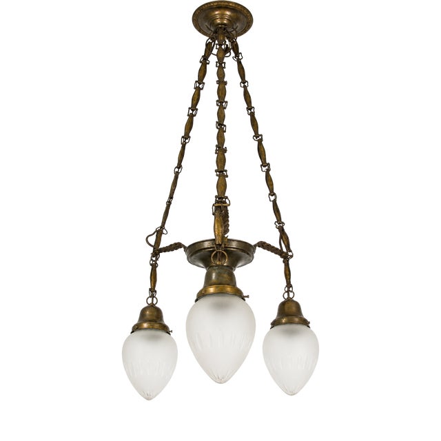 Vintage Art Deco Pendant Light, 1930s For Sale