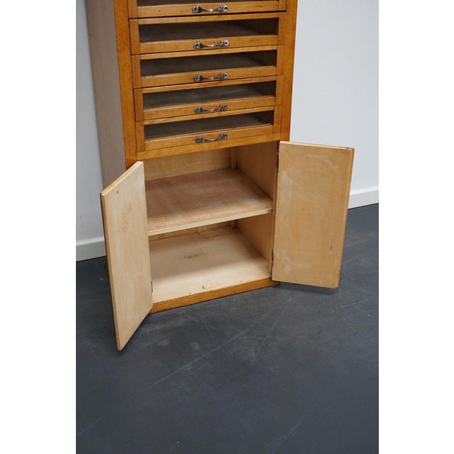 Dutch Beech Haberdashery Shop Cabinet, 1950s For Sale - Image 9 of 14
