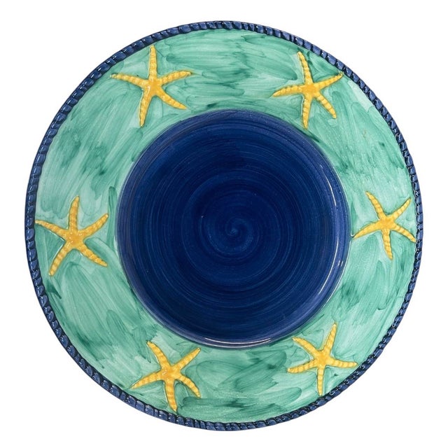 Bring the vibrant energy of the Mediterranean coast to your table with this exceptional set of 10 oversized coastal...