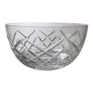 2000s Swiss Crystal Company Cut Crystal Bowl