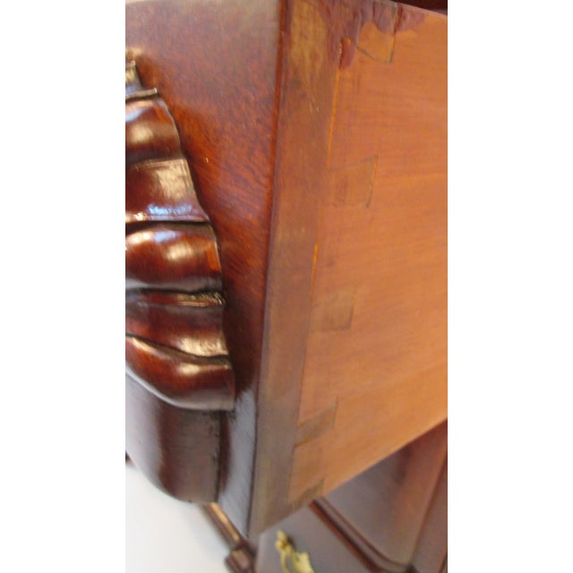 Wood Vintage Solid Mahogany Newport Style End Table For Sale - Image 7 of 11