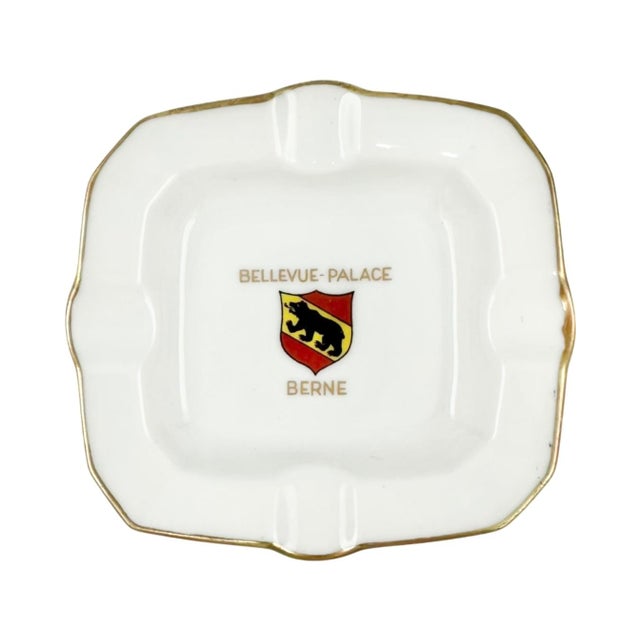 Vintage Bellevue Palace Berne Switzerland Ashtray Catchall Dish For Sale - Image 4 of 8