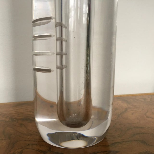 Mid century Murano cut-glass vase by Alfredo Barbini. Signed on bottom