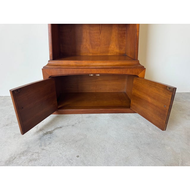 1980s Vintage Drexel Solid Wood Tall Bookshelf With Cabinet Storage/ Sold For Sale - Image 11 of 18