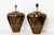 Mid-Century Modern Baluster Shaped Table Lamps in Glazed Black and Gold Ceramic, Set of 2 For Sale - Image 3 of 18