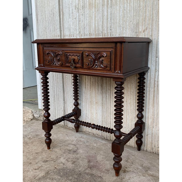 Late 19th Century 20th Century French Solid Carved Nightstands - a Pair For Sale - Image 5 of 13