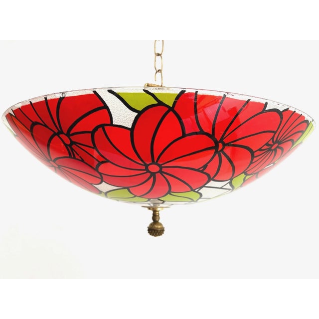 Early 20th Century Floral Bowl Chandelier, C1960 For Sale - Image 5 of 10