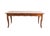 French Provincial Cherry Farmhouse Table. Table features a scalloped apron, cabriole legs, and two storage drawers, one at...