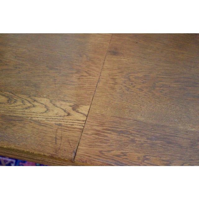 Antique Oak Console Table With Fluted Legs For Sale - Image 9 of 13
