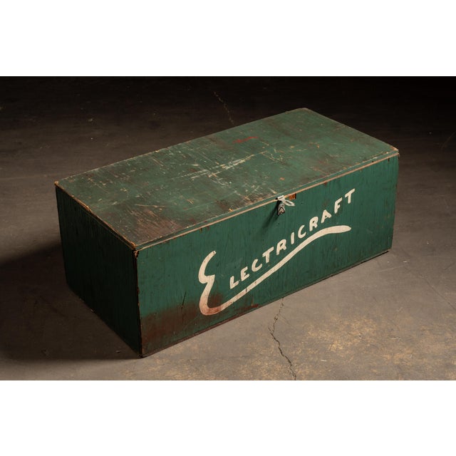 c. 1930s/1940s; Casco Products Corp. - Bridgeport, CT Heavy-duty painted plywood shipping crate originally produced for...