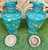 Rare Pair of Chinese Turquoise-Ground Fahua Ware Octagonal Lidded Vases, Ming For Sale - Image 16 of 18