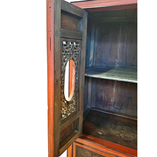 Wood 20th-Century Chinese Lacquer Cabinet For Sale - Image 7 of 14