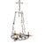 Early 20th Century Flat Base Wrought Iron Chandelier For Sale