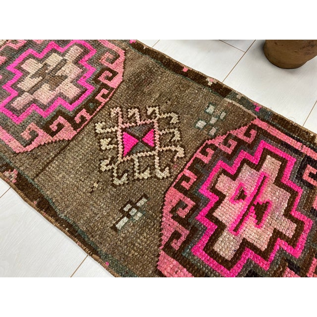 1950s Vintage Antique Door Mat Rug For Sale - Image 5 of 5