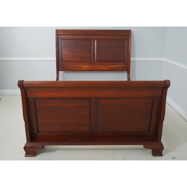 Age Approx. 30 Years Old Details Cherry Bracket Feet Fine Carved Details High Quality Construction Large Impressive Bed...