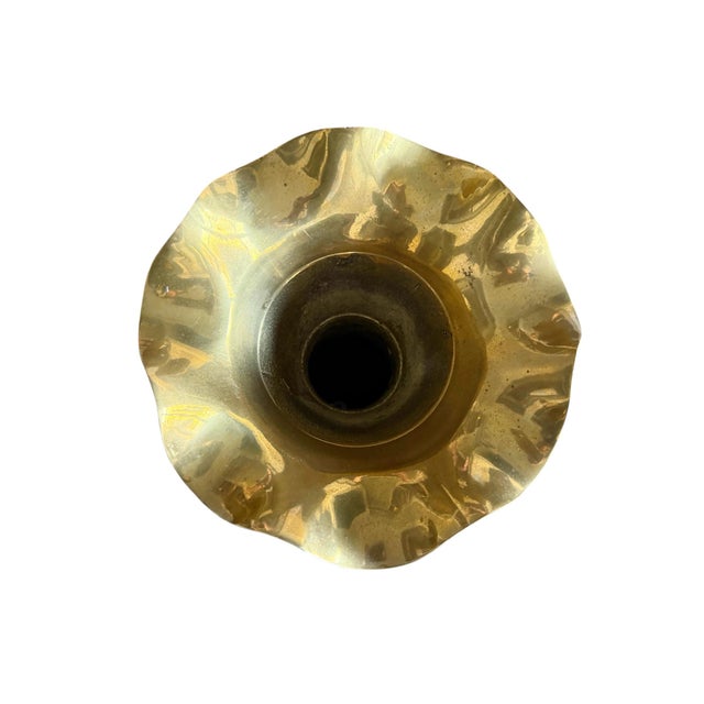 A true statement, with a solid brass body - hand etched with a beautiful floral motif - heavy and solid, 30” high. Can...