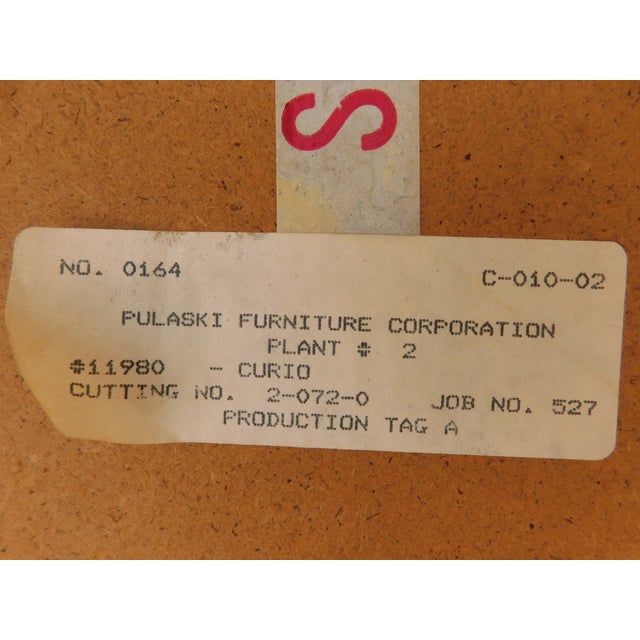 Brown Pulsaski Cherry Curio Lighted Display Cabinet 28"w For Sale - Image 8 of 15
