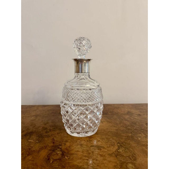 Antique Edwardian Silver Collar Shaped Decanter, 1900, Set of 2 For Sale - Image 6 of 6