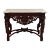 1990s Victorian Hand Carved Wood and Limestone Console Table For Sale
