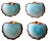 1930s Rometti Ceramiche Umbria 'Italy' Set of 4 Shell-Shaped Ceramic Ashtrays For Sale - Image 13 of 13