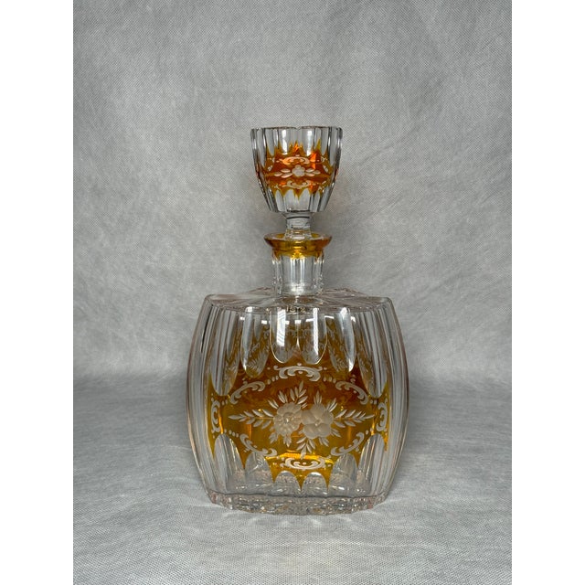 Art Deco Crystal Carafe from Josephinenhütte Glassworks, 1930s For Sale - Image 12 of 12