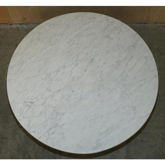 19th Century Italian Gilt Brass & Carrara Marble Dolphin Coffee Table For Sale - Image 16 of 18