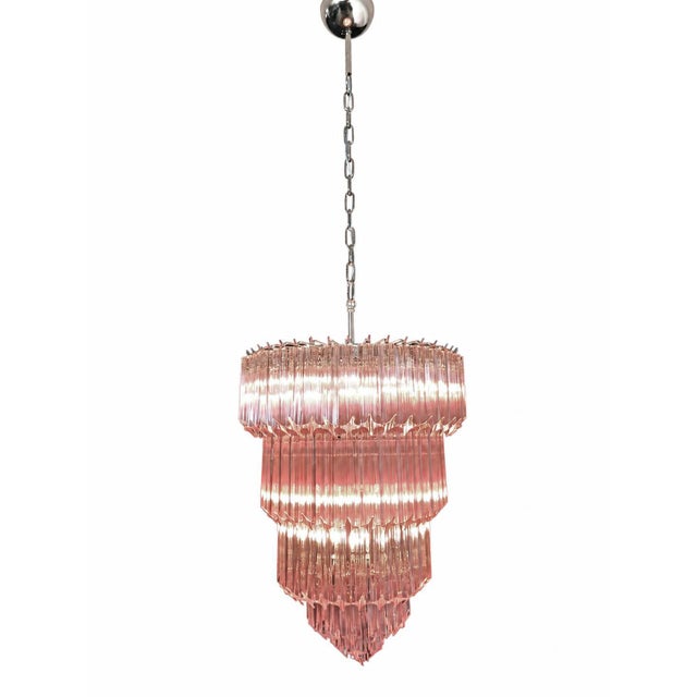 Pink Murano Glass Chandelier, 1980s For Sale - Image 16 of 18