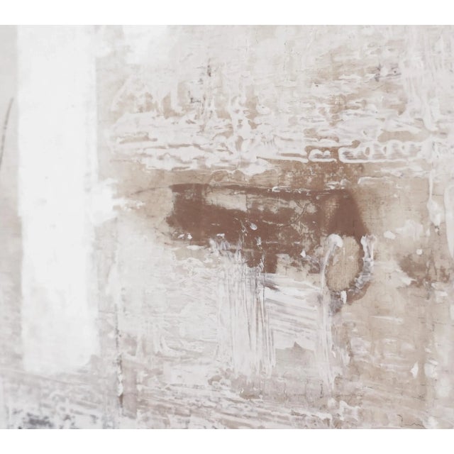 Contemporary "Mimosa" Contemporary Original Abstract Mixed-Media Painting by Sia Aryai, Framed For Sale - Image 3 of 7