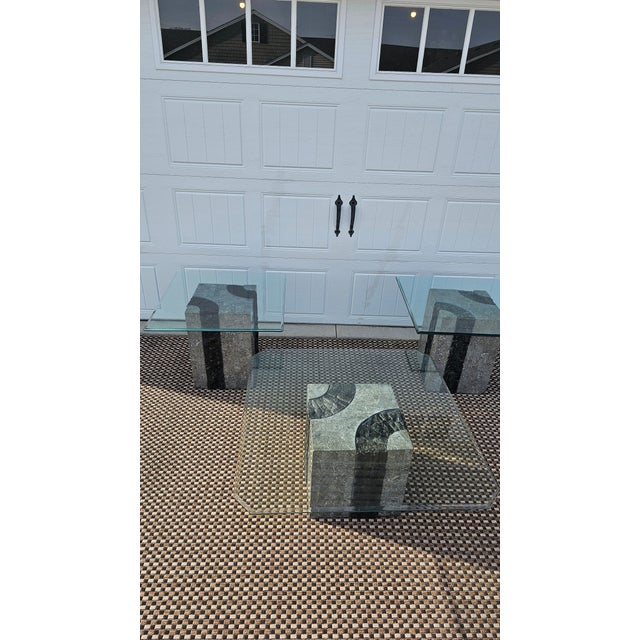 1980s Attributed Maitland-Smith Tessellated StoneTable Set For Sale - Image 15 of 18