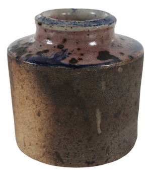 Danish Studio Ceramic Vase by Chris Moes Earth Tones with Speckles, 1972