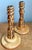 Vintage Inlaid Wood Candlesticks - A Pair For Sale - Image 12 of 12
