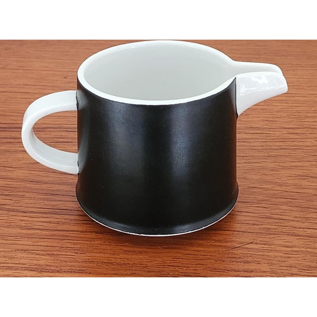 Black Vintage Otagiri Japan Creamer in Contempo Frost Black For Sale - Image 8 of 11