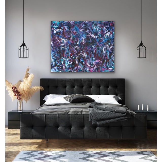 Contemporary The Brambles Original Abstract Oil Painting by Lisa Finlayson For Sale - Image 3 of 12