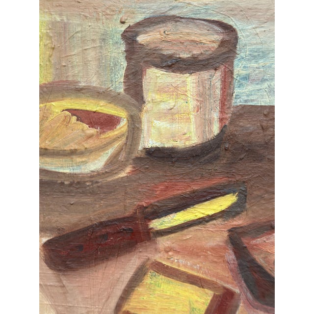 Bengt Delefors, Breakfast, 1950s, Oil on Canvas, Framed For Sale - Image 12 of 18
