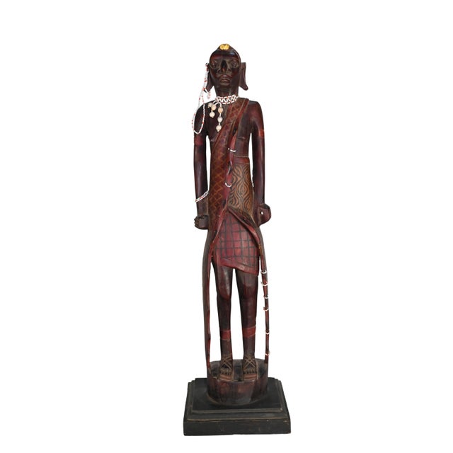 Rare Set of 6 of East African Hand-Carved Tribal Figures 1940s - 1970s For Sale - Image 6 of 7