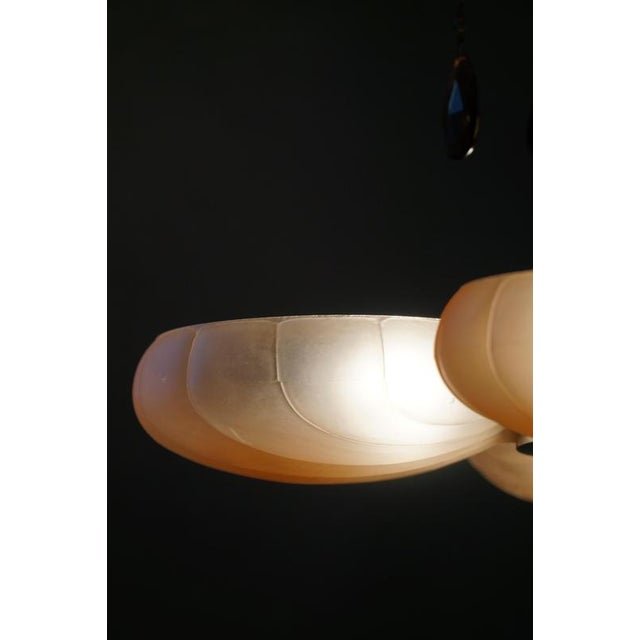 Brown Vintage Swedish Art Deco Pendant Light by Harald Notini for Böhlmarks, 1930s For Sale - Image 8 of 13