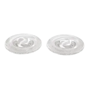 Pair of Art Deco Glass Candleholders W/ Grape Vine Motif Signed R. Lalique