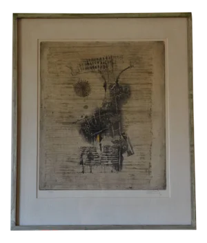 1960s Framed Lithograph by Tony Friedlaender