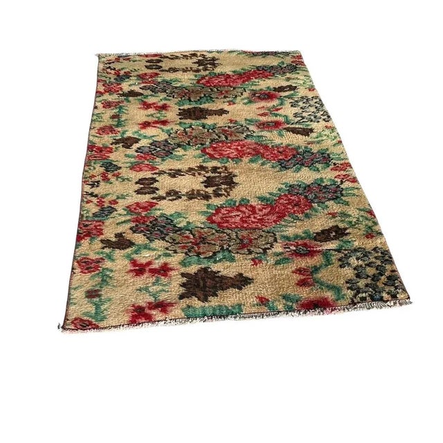 Orange Turkish Hand-Knotted Kayseri Rug For Sale - Image 8 of 11