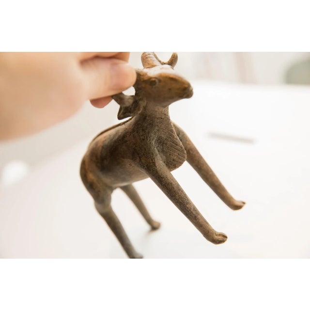 Late 20th Century Vintage African Ram Sculpture For Sale - Image 5 of 8